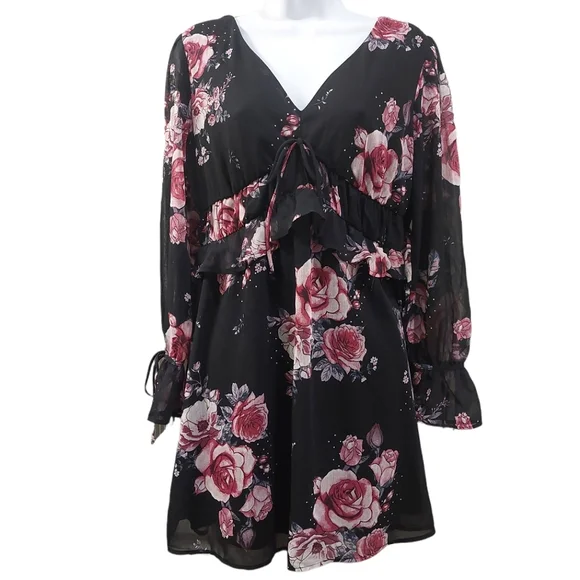 xhilaration pink floral dress Xhilaration Pink Floral mini dress
